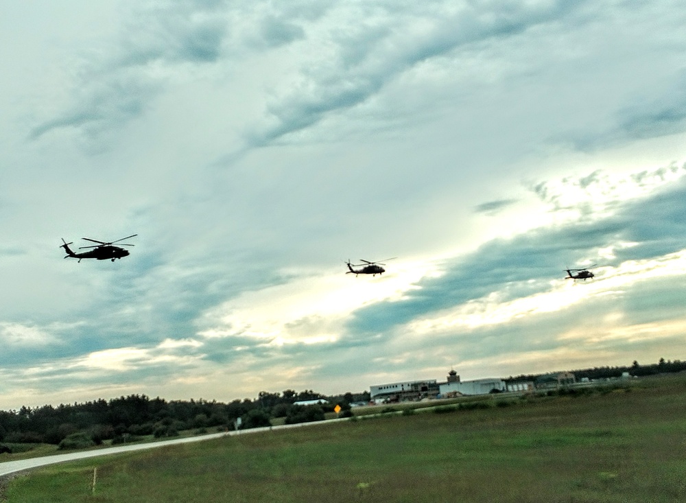 Wisconsin National Guard Black Hawks conduct August 2024 weekend training at Fort McCoy