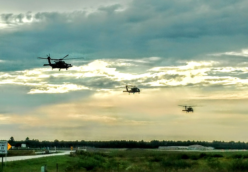 Wisconsin National Guard Black Hawks conduct August 2024 weekend training at Fort McCoy