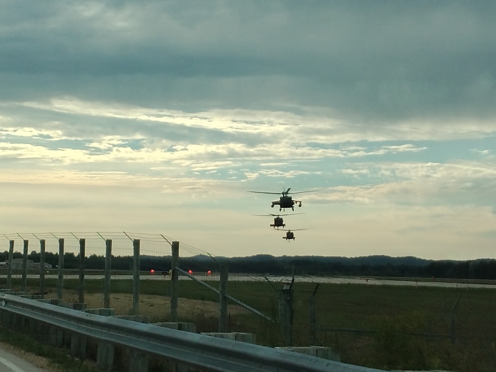 Wisconsin National Guard Black Hawks conduct August 2024 weekend training at Fort McCoy