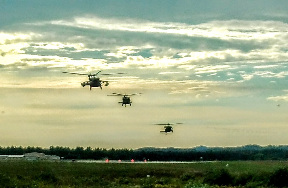 Wisconsin National Guard Black Hawks conduct August 2024 weekend training at Fort McCoy