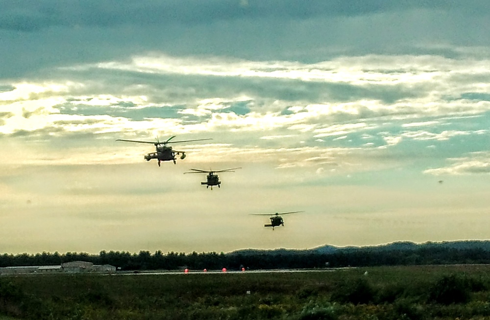 Wisconsin National Guard Black Hawks conduct August 2024 weekend training at Fort McCoy