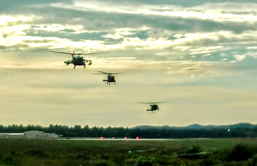 Wisconsin National Guard Black Hawks conduct August 2024 weekend training at Fort McCoy