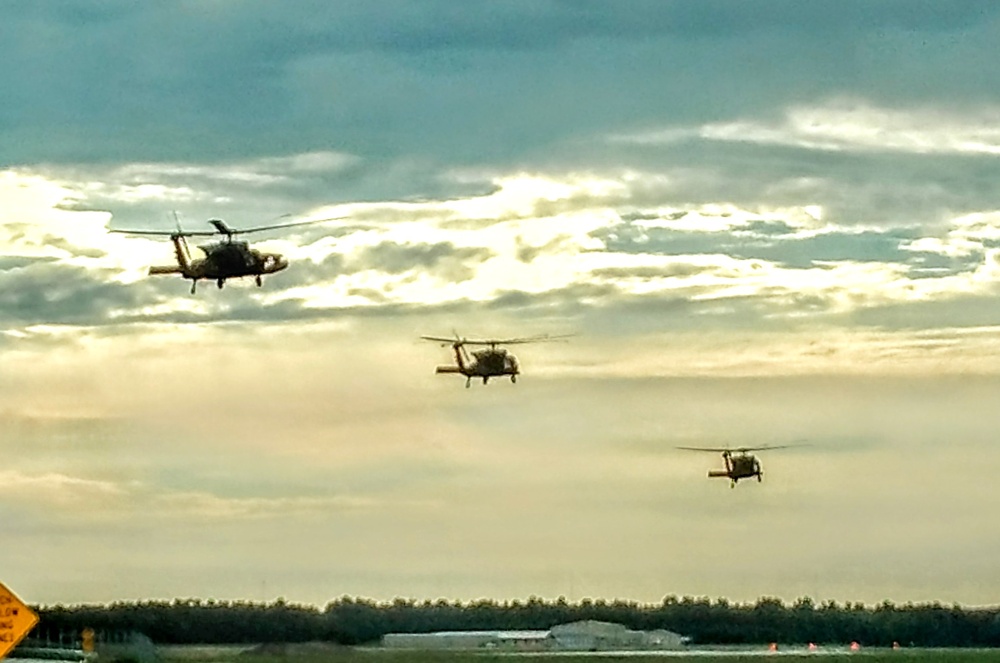 Wisconsin National Guard Black Hawks conduct August 2024 weekend training at Fort McCoy