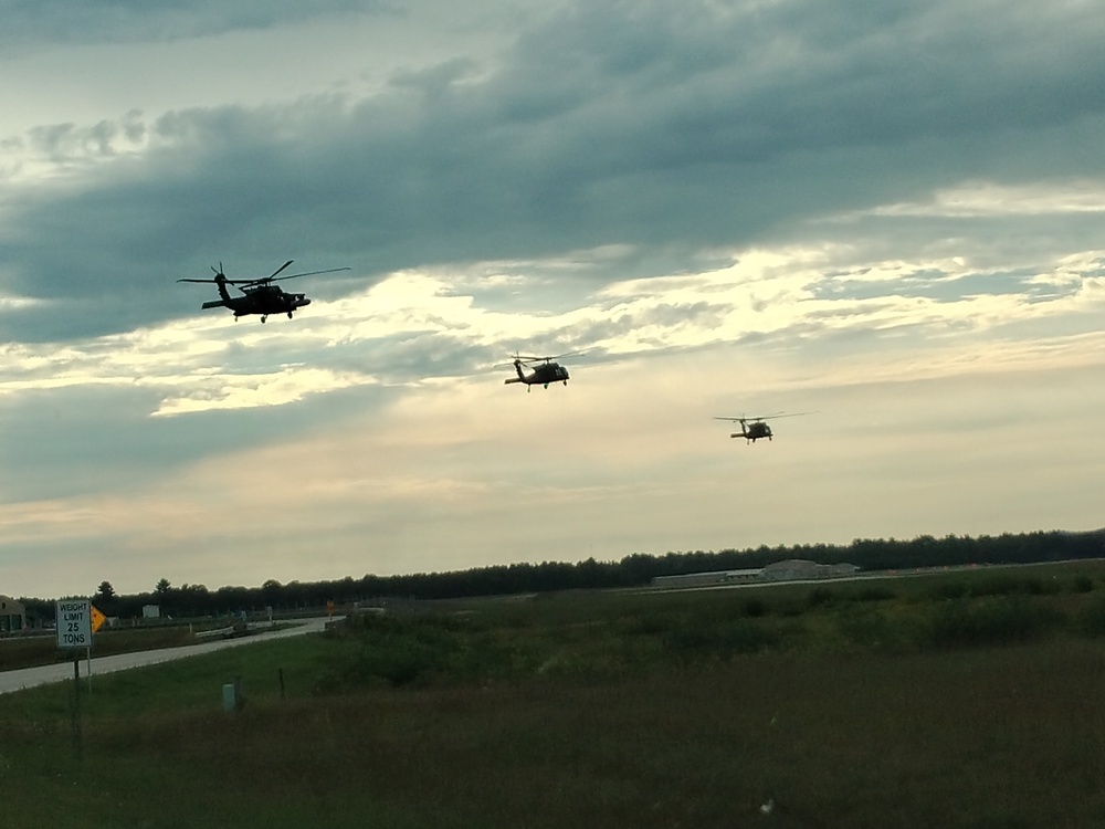 Wisconsin National Guard Black Hawks conduct August 2024 weekend training at Fort McCoy