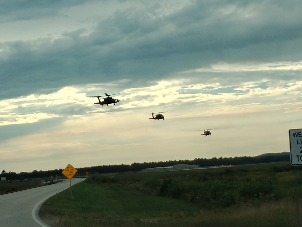 Wisconsin National Guard Black Hawks conduct August 2024 weekend training at Fort McCoy