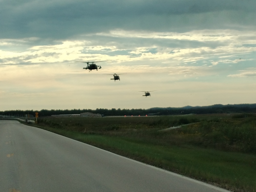 Wisconsin National Guard Black Hawks conduct August 2024 weekend training at Fort McCoy