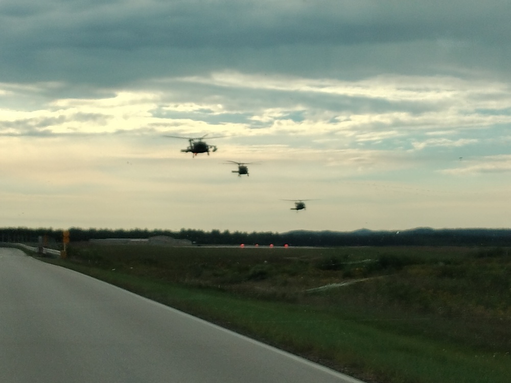 Wisconsin National Guard Black Hawks conduct August 2024 weekend training at Fort McCoy