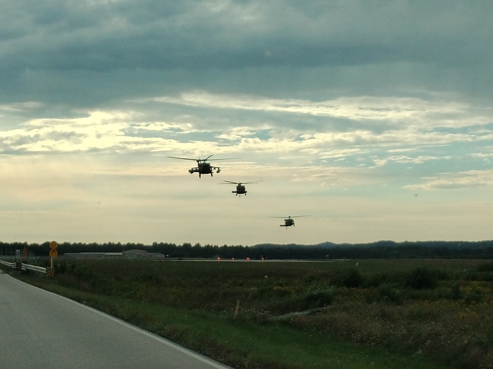 Wisconsin National Guard Black Hawks conduct August 2024 weekend training at Fort McCoy