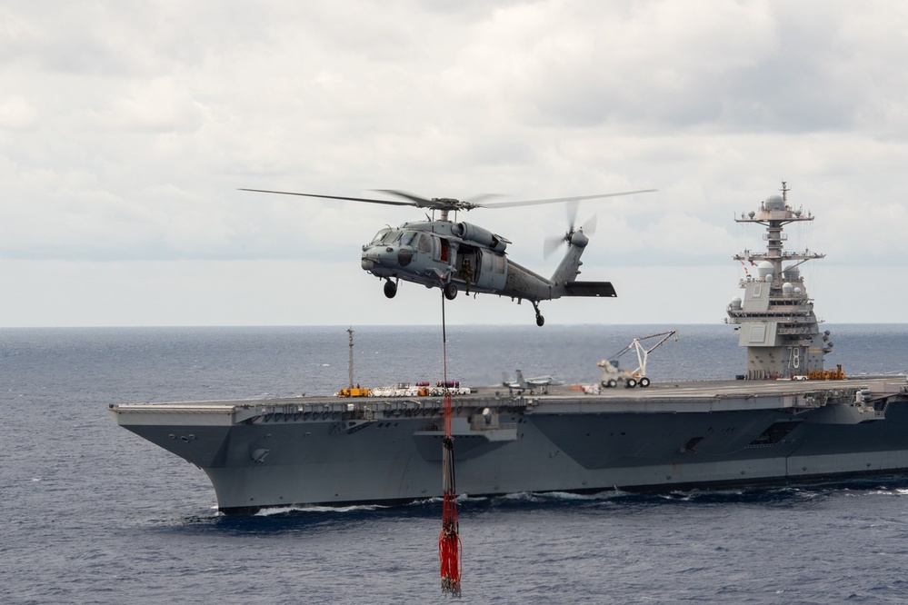 Ike conducts ammo off-load in the Atlantic Ocean