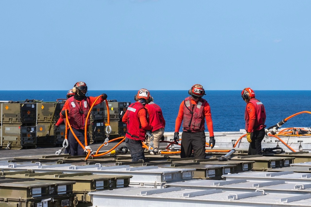 IKE Conducts Ammo Offload in the Atlantic Ocean