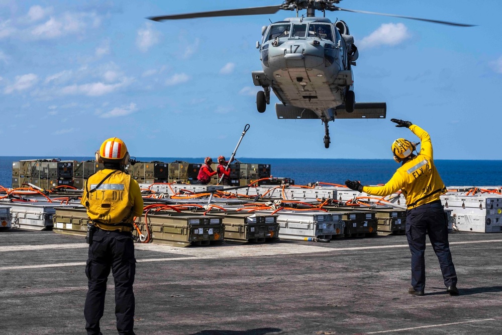 IKE Conducts Ammo Offload in the Atlantic Ocean