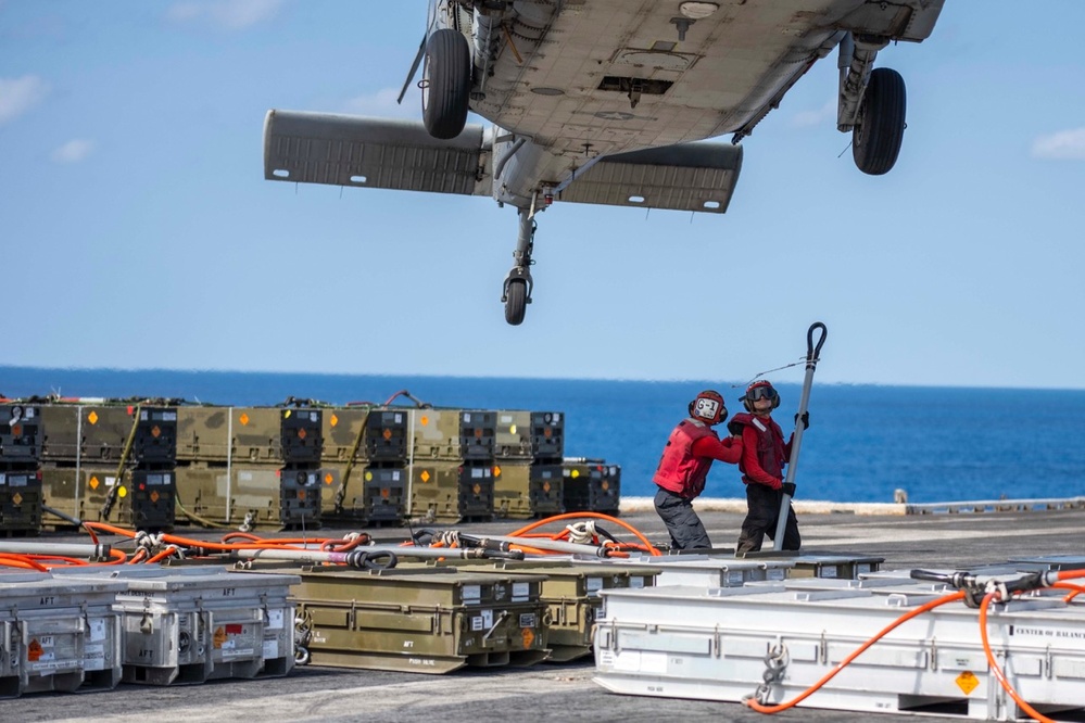 IKE Conducts Ammo Offload in the Atlantic Ocean