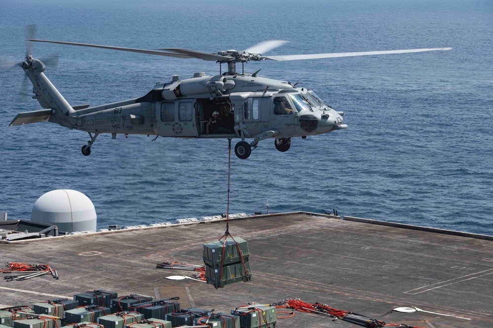 IKE Conducts Ammo Offload in the Atlantic Ocean