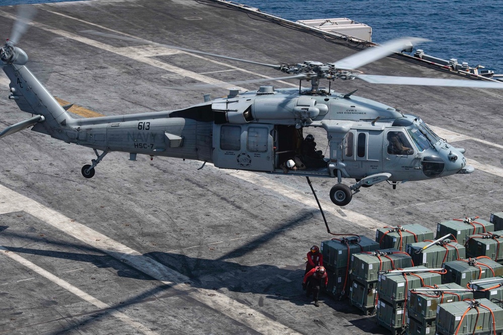 IKE Conducts Ammo Offload in the Atlantic Ocean