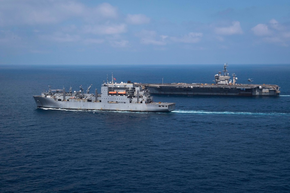 IKE Conducts Ammo Offload in the Atlantic Ocean