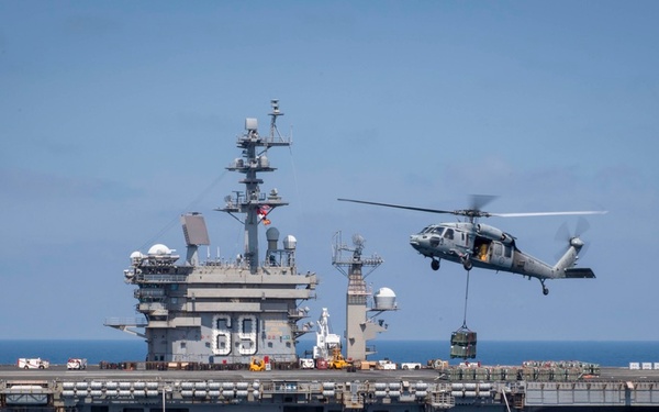 Bombs Away: IKE Completes Tri-Carrier Ammo Off-Load