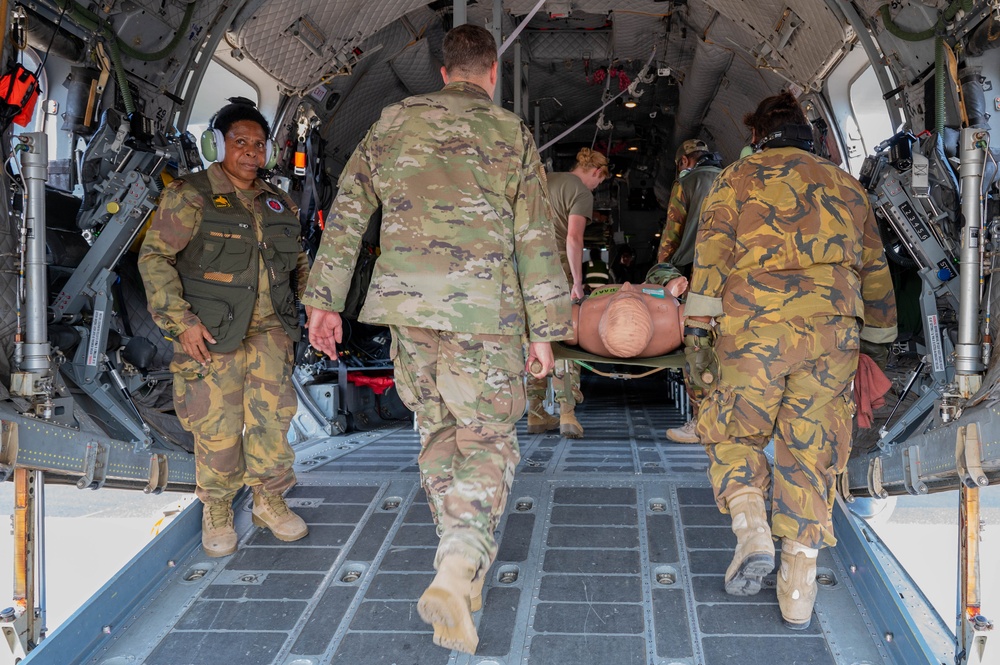 USAF, RAAF and PNGDF training efforts culminate with aeromedical evacuation FTX during Pac Angel 24-1