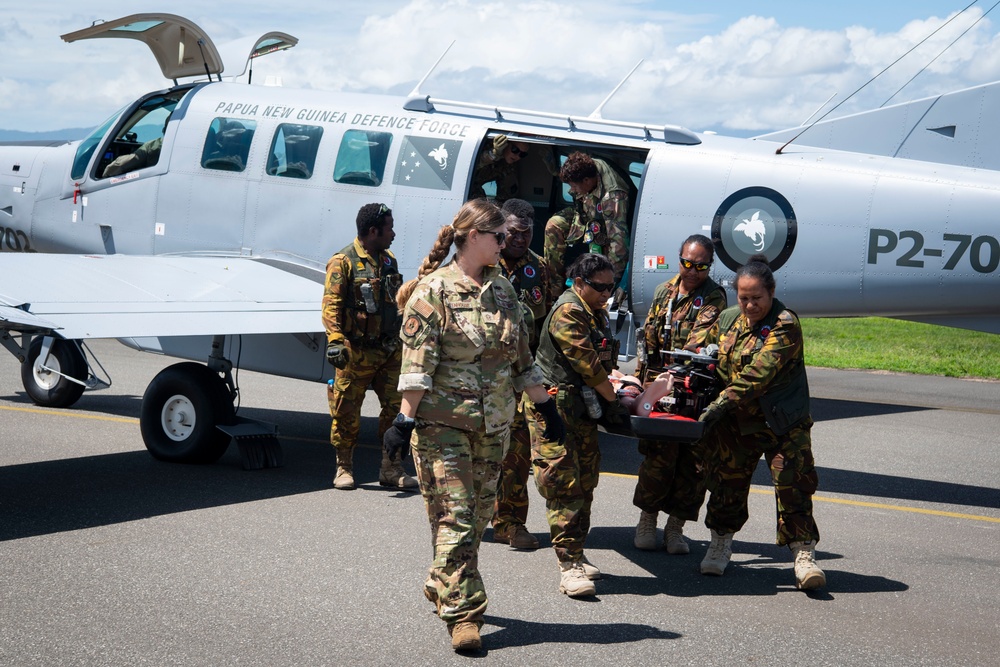 USAF, RAAF and PNGDF training efforts culminate with aeromedical evacuation FTX during Pac Angel 24-1