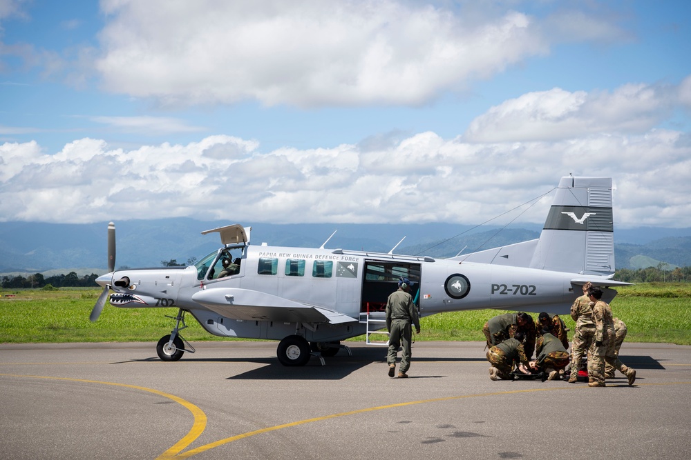 USAF, RAAF and PNGDF training efforts culminate with aeromedical evacuation FTX during Pac Angel 24-1