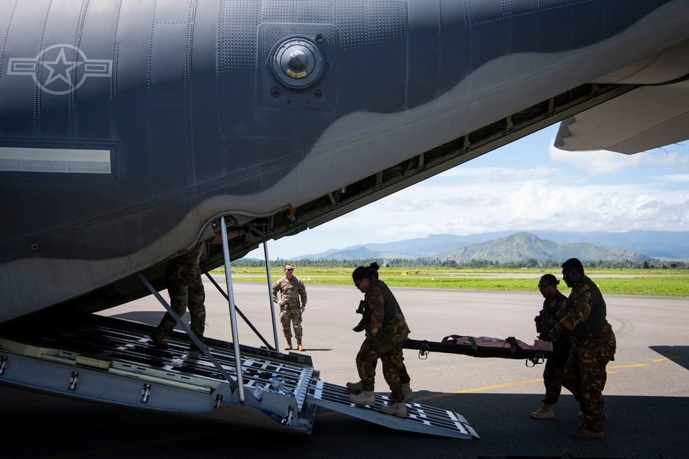 USAF, RAAF and PNGDF training efforts culminate with aeromedical evacuation FTX during Pac Angel 24-1