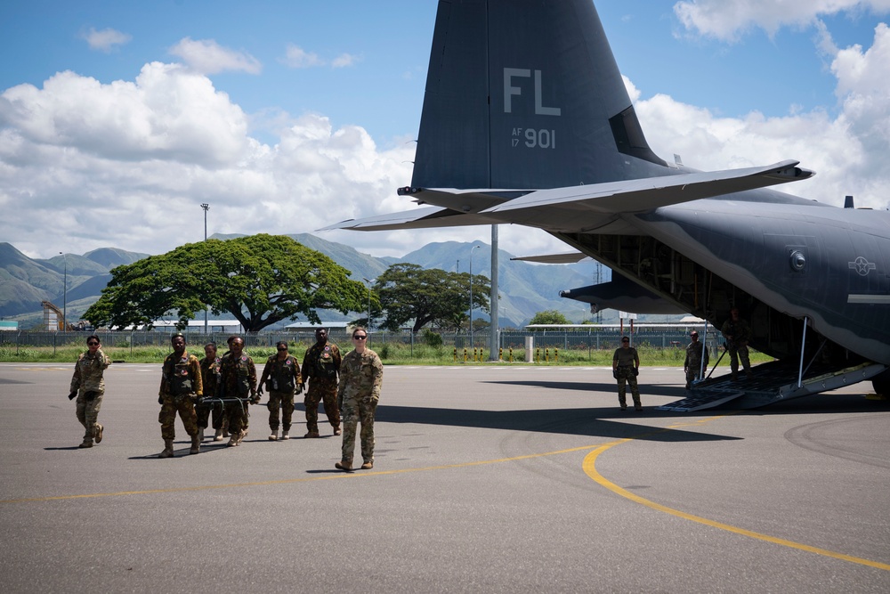 USAF, RAAF and PNGDF training efforts culminate with aeromedical evacuation FTX during Pac Angel 24-1