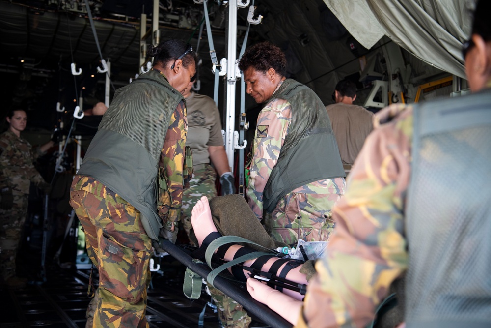 USAF, RAAF and PNGDF training efforts culminate with aeromedical evacuation FTX during Pac Angel 24-1