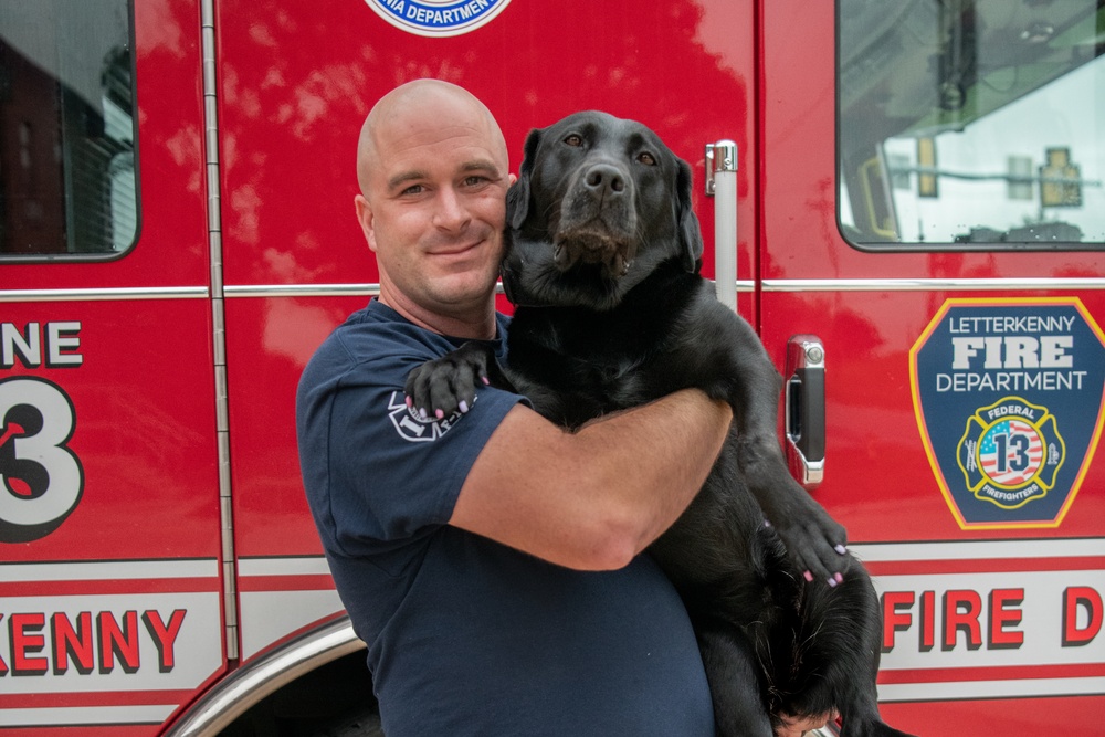 LEAD spotlights first DOD firefighter and service animal team at the depot