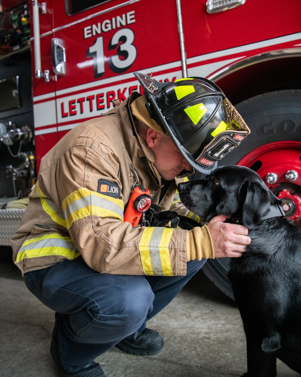 LEAD spotlights first DOD firefighter and service animal team at the depot