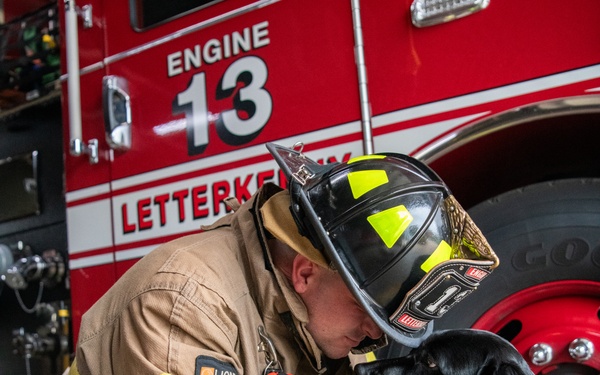 LEAD spotlights first DOD firefighter and service animal team at the depot