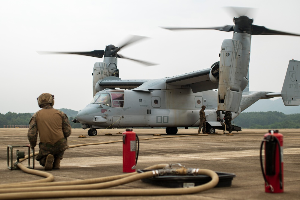 SY 24 | 15th MEU Refuels MV-22s at Yecheon FARP