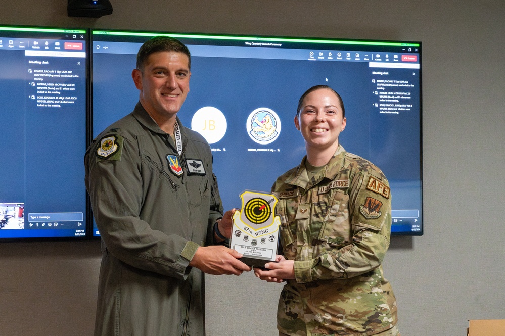 Nellis AFB 57th Wing Quarterly Award Winners