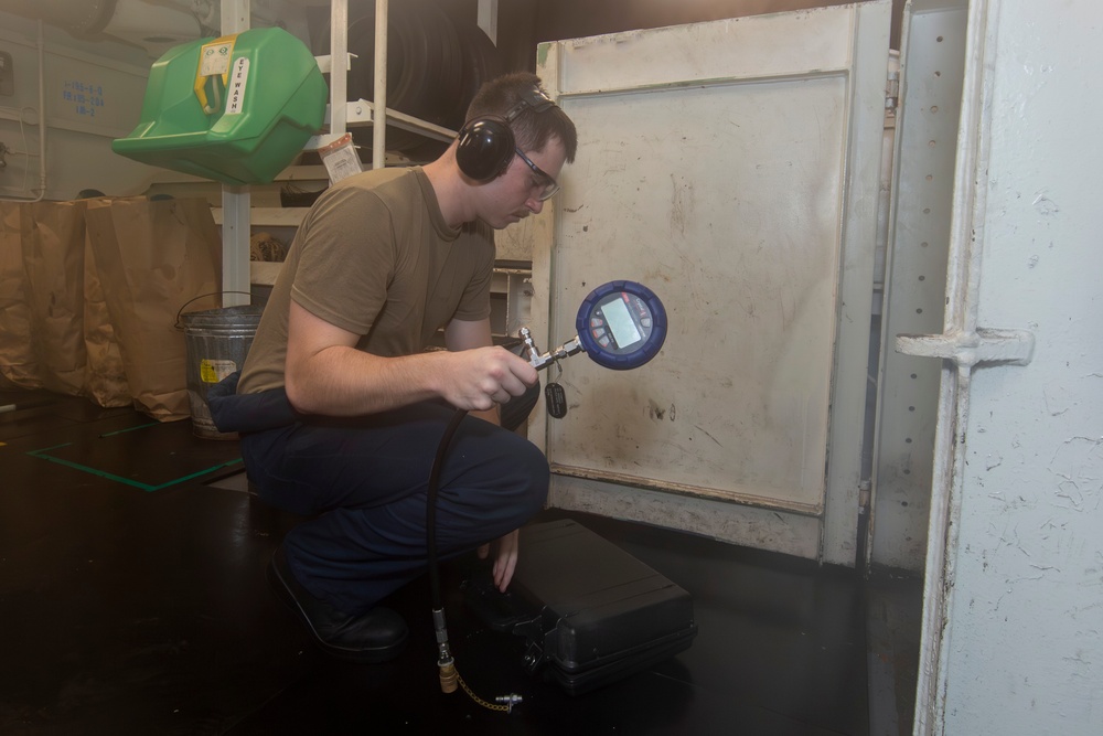 Abraham Lincoln conducts routine operations