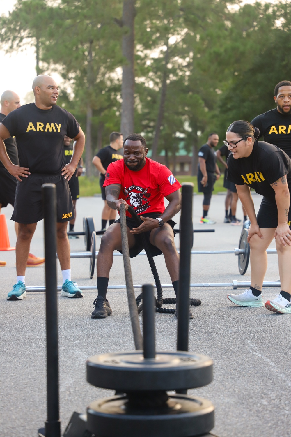 The Division Sustainment Troops Battalion holds a physical fitness competition