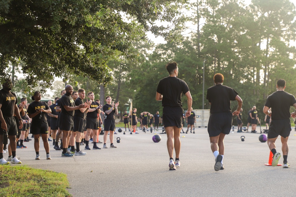 The Division Sustainment Troops Battalion holds a physical fitness competition