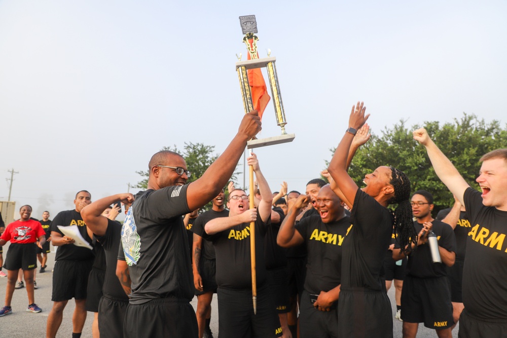 The Division Sustainment Troops Battalion holds a physical fitness competition