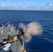 Coast Guard Cutter Escanaba conducts gunnery exercise at sea