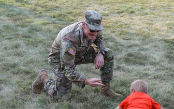 Families explore vehicles at National Night Out