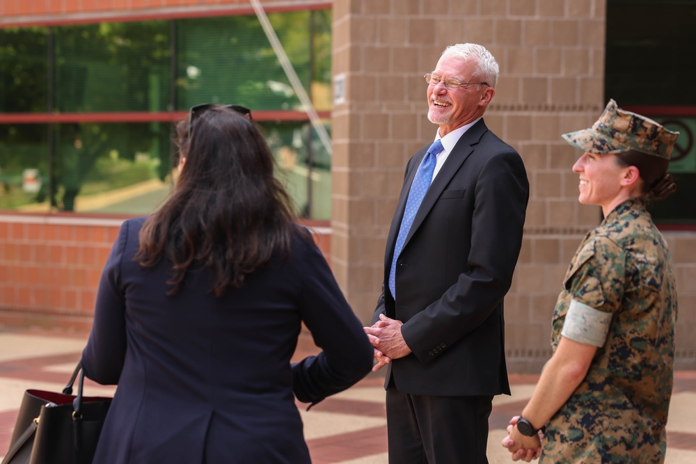 U.S. Sen. Kaine visits Quantico, speaks with Child Development Center educators