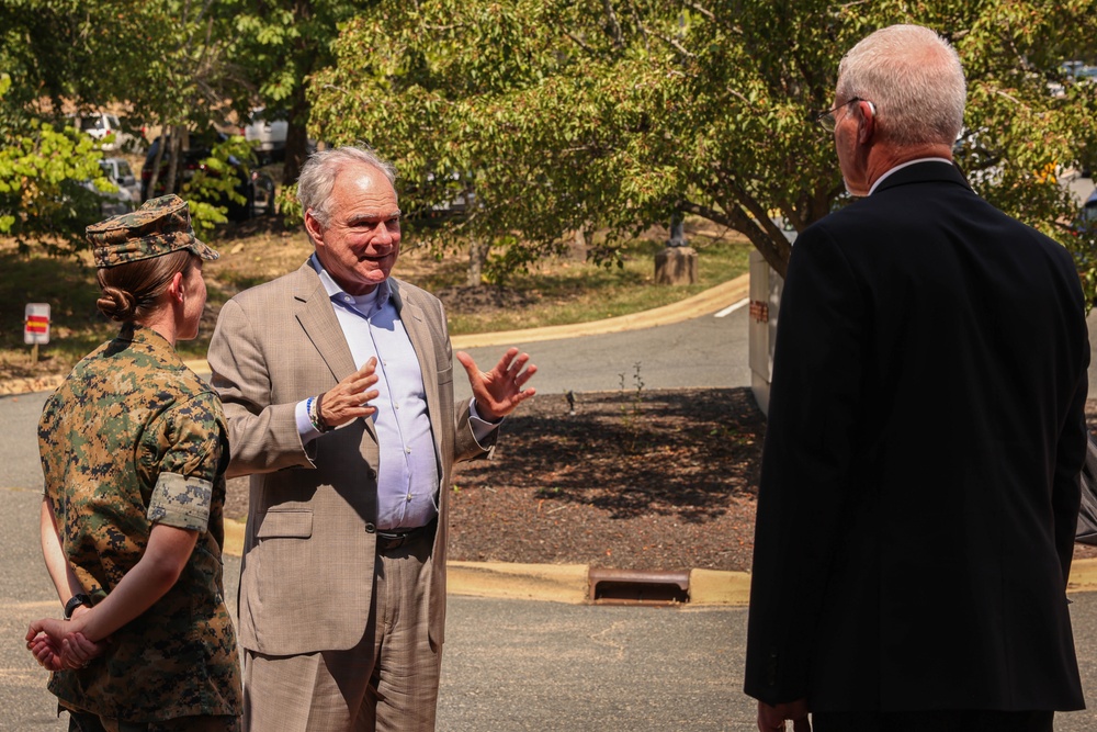 U.S. Sen. Kaine visits Quantico, speaks with Child Development Center educators