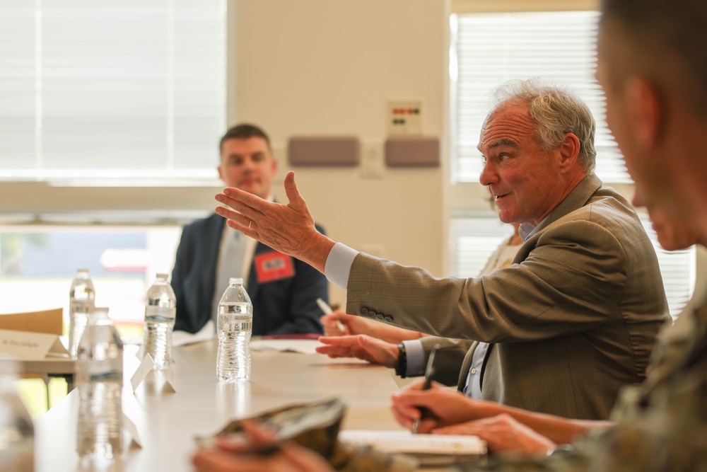 U.S. Sen. Kaine visits Quantico, speaks with Child Development Center educators