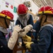 USS George Washington (CVN 73) Sailors practice pipe patching during damage control training