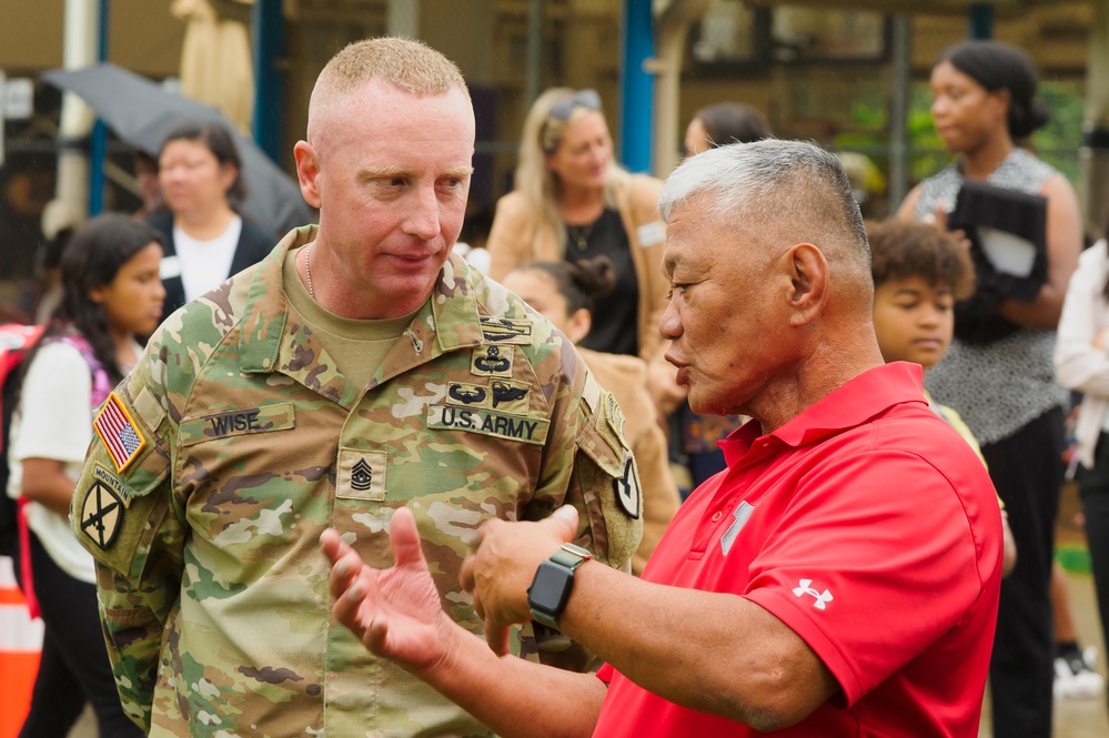 U.S. Army Leaders Dedicate Peace Garden at Solomon Elementary**