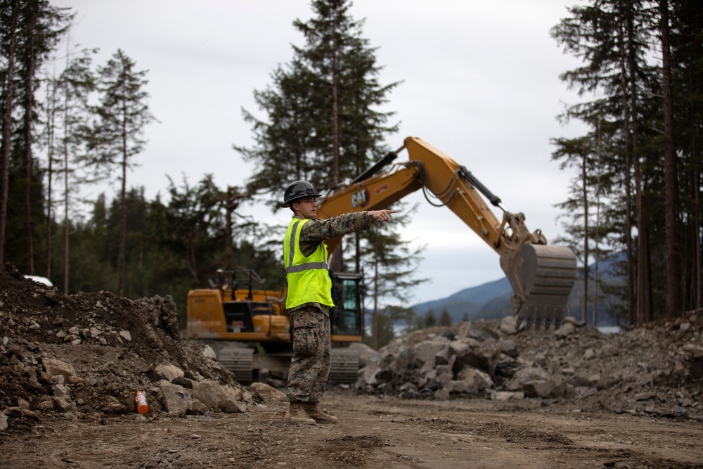 IRT in action: USMC engineers conduct earthwork operations for future Shepard Point oil spill response site