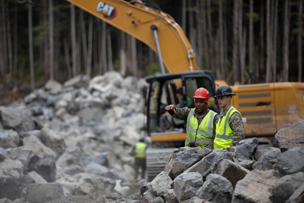 IRT in action: USMC engineers conduct earthwork operations for future Shepard Point oil spill response site