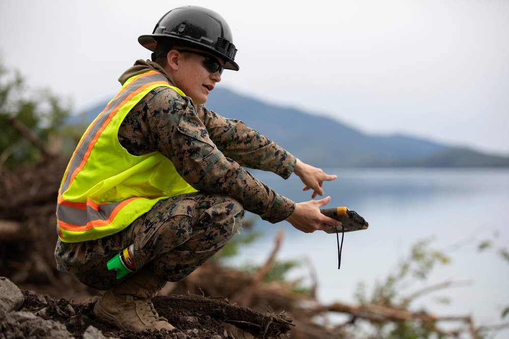 IRT in action: USMC engineers conduct earthwork operations for future Shepard Point oil spill response site