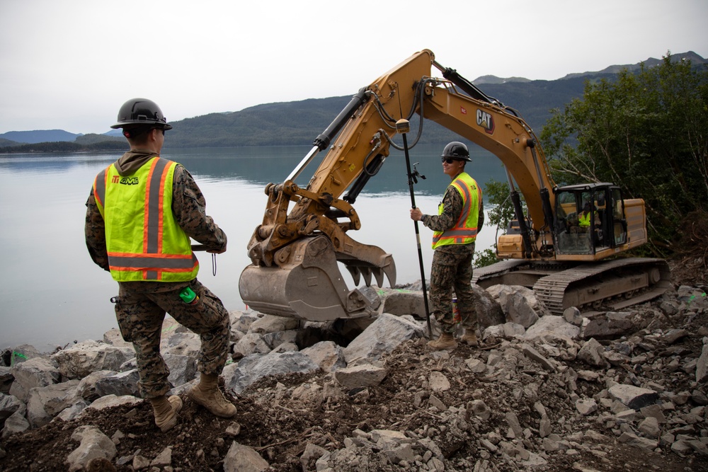 IRT in action: USMC engineers conduct earthwork operations for future Shepard Point oil spill response site