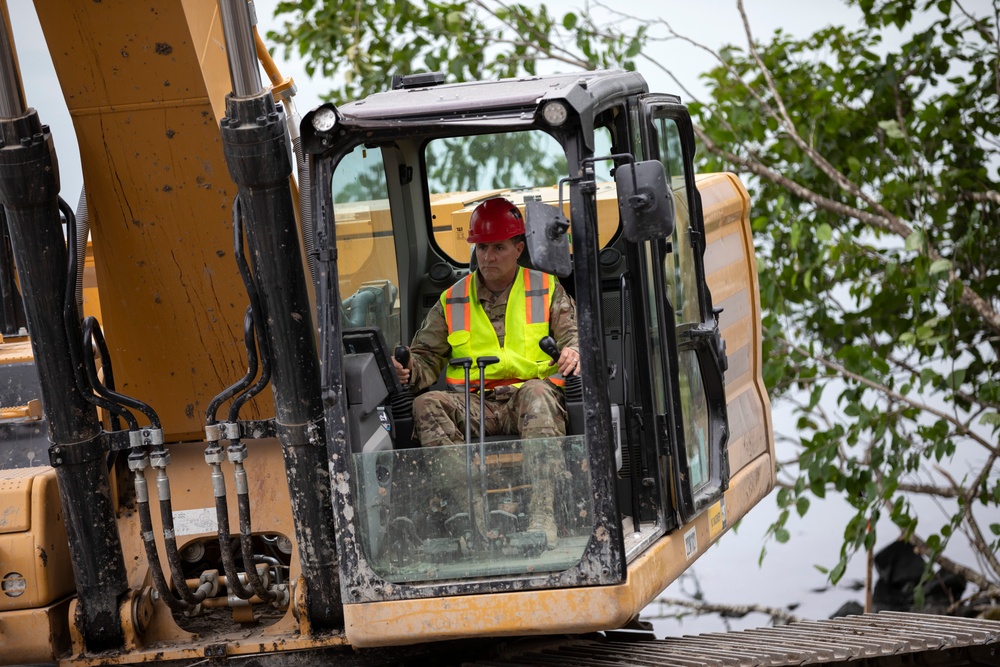 IRT in action: USMC engineers conduct earthwork operations for future Shepard Point oil spill response site