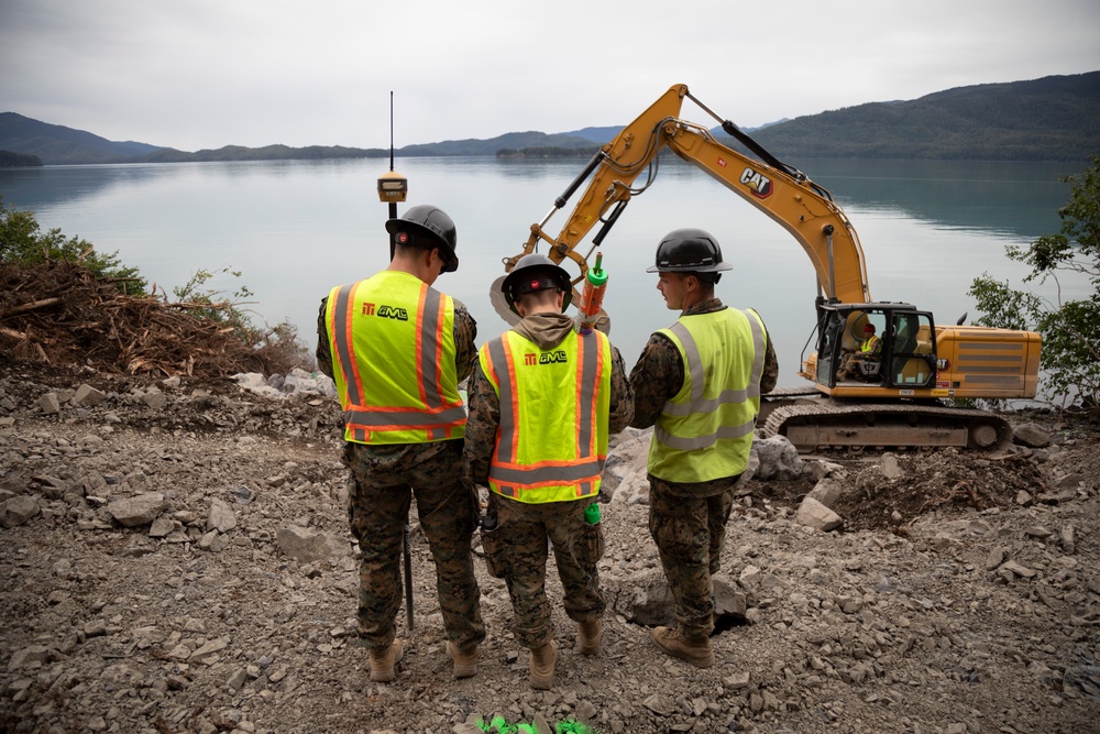 IRT in action: USMC engineers conduct earthwork operations for future Shepard Point oil spill response site