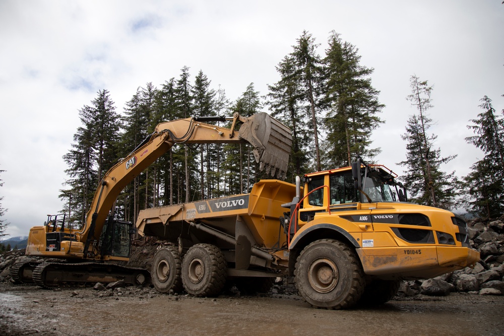 IRT in action: USMC engineers conduct earthwork operations for future Shepard Point oil spill response site