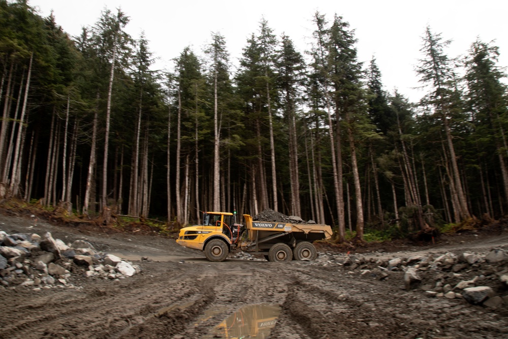 IRT in action: USMC engineers conduct earthwork operations for future Shepard Point oil spill response site